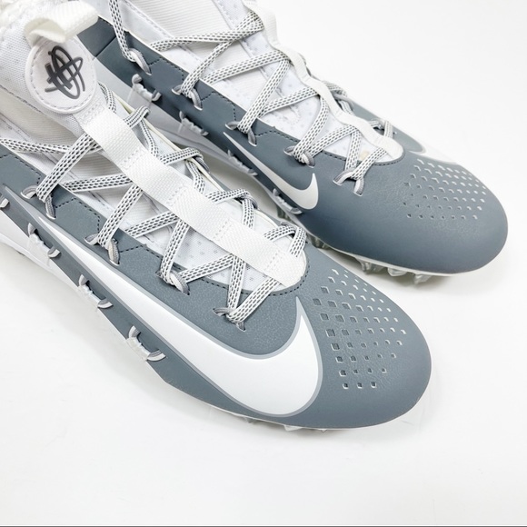 Nike Huarache 6 Elite White Wolf Grey Lacrosse Cleats 13 - Picture 3 of 11